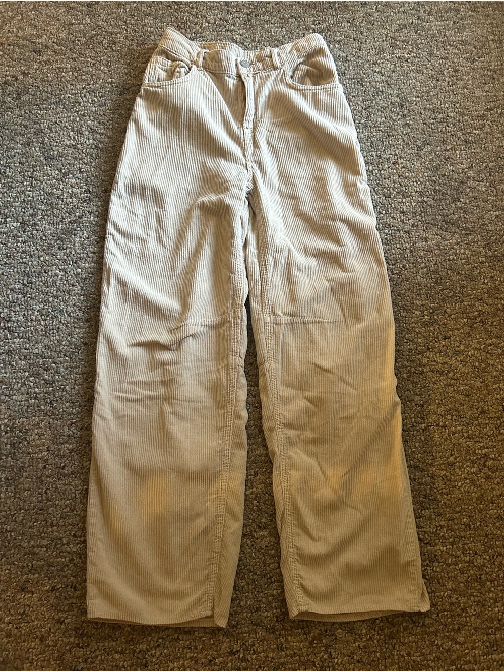 BDG Urban Outfitters Corduroy Pants Womens 24 Beige Baggy High-Rise